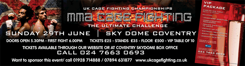 Uk cage fighting championships, mma, mixed martial arts, cage rage, ufc, ultimate fighting championships uk, british cage fighting, octagon, mark weir promotions, submission fighting, grappling, tapout, tap out, skydome, Coventry.